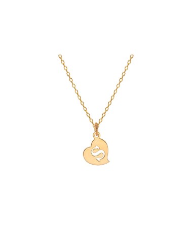 Colgante Oro 1ª Ley Corazon Letra Calada Personalizado