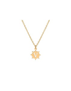 Colgante Oro 1ª Ley Puntas Letra Calada Personalizado