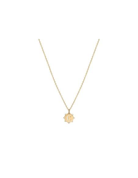 Colgante Oro 1ª Ley 8 Puntas Caladas Letra Personalizado