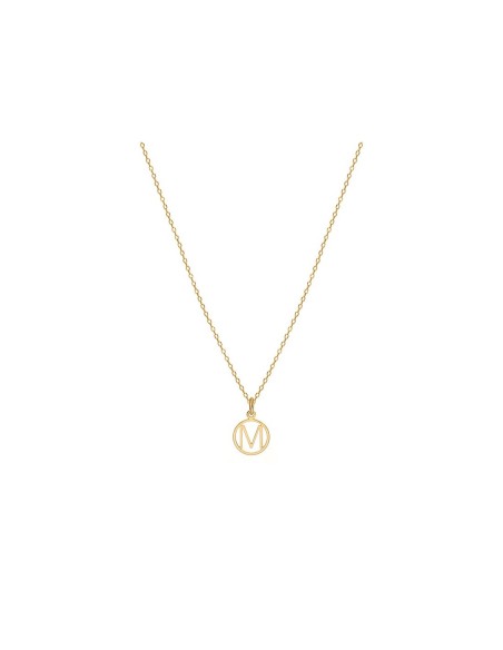 Colgante Oro 1ª Ley Letra Con Bisel Alrededor 9.5mm Diametro