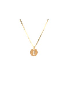 Colgante Oro 1ª Ley Octogonal Diamantado Letra Calada