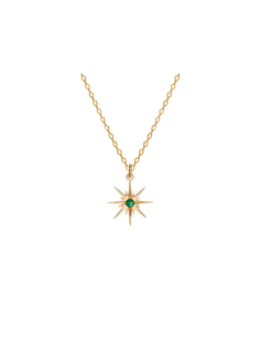 Colgante Oro 1ª Ley Rosa De Los Vientos Esmeralda